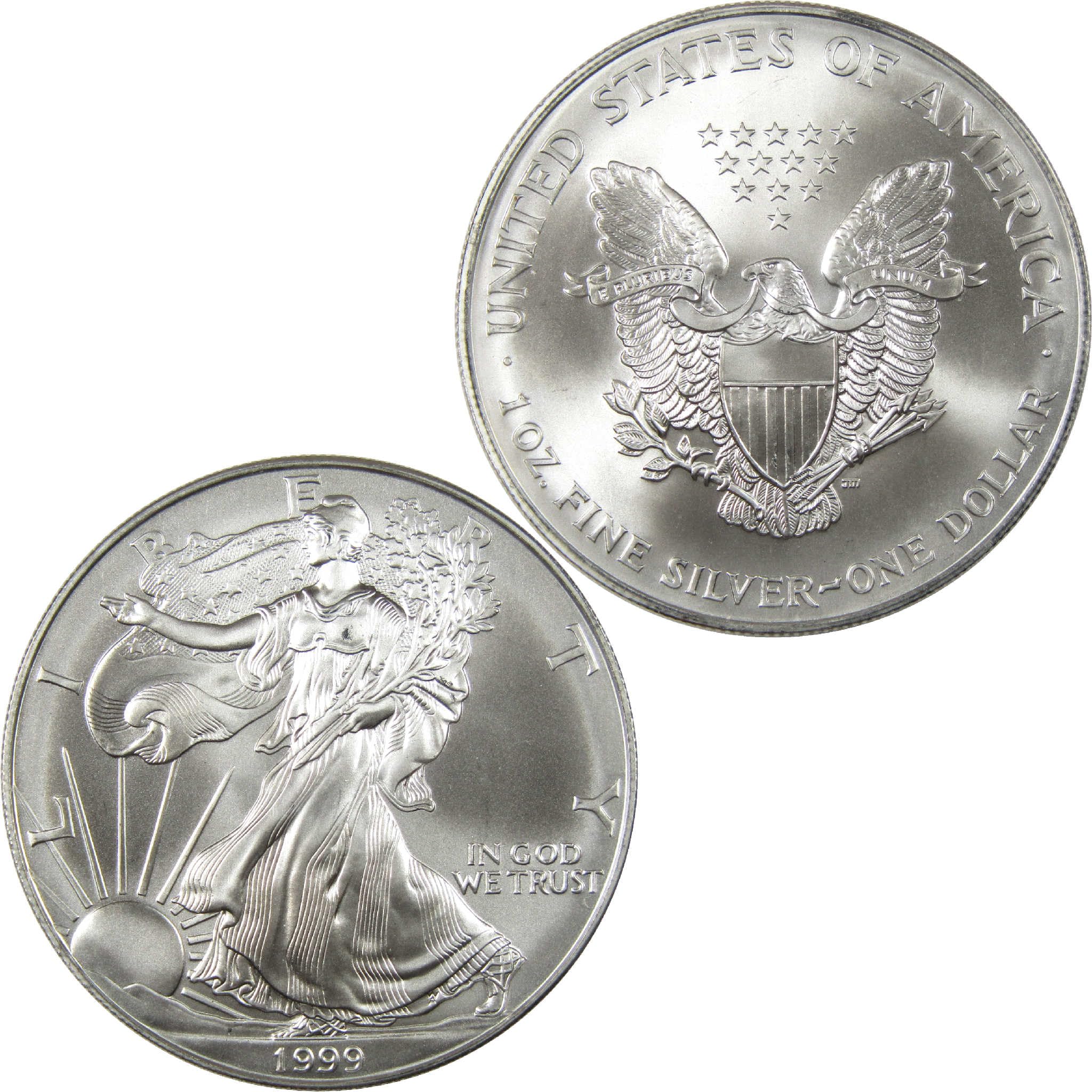 1999 American Silver Eagle Uncirculated Mint State $1 Coin